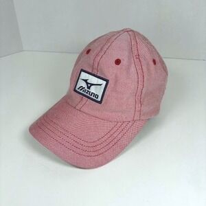 Mizuno Performance Wear Hat Red Pink Cotton Blend Mid Fit Baseball Cap Victory
